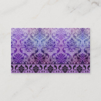 Diamond Damask, SHADOWS and FOG in Purple Business Card