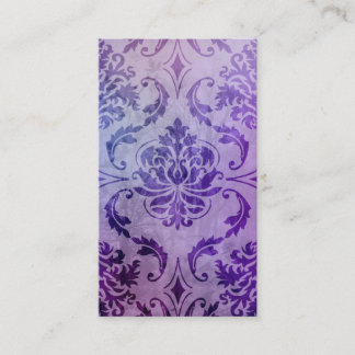 Diamond Damask, SHADOWS and FOG in Purple Business Card
