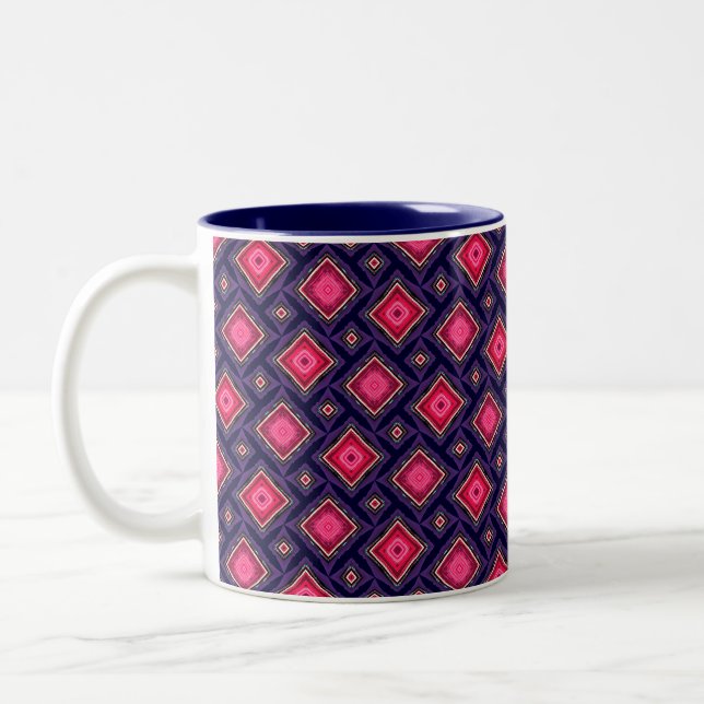 Diamond Dancing  Two-Tone Coffee Mug (Left)