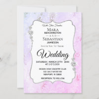 *~* Diamond Demask Photo - RSVP - QR Wedding