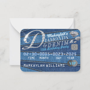 Diamond & Denim Party Invitations