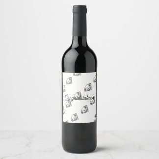 Diamond design on a wine label