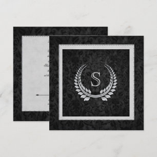 Diamond Design on Damask Invitation