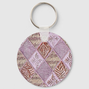 Diamond Designs In Pinks Key Ring