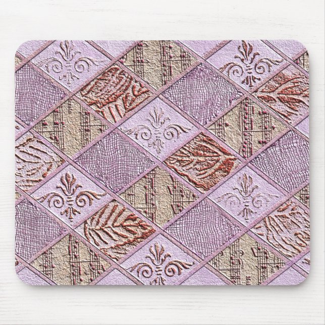 Diamond Designs In Pinks Mouse Mat (Front)