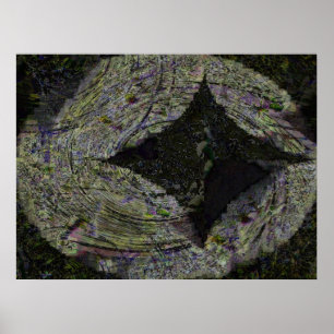 Diamond, digital abstract poster