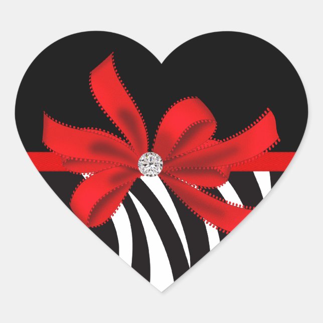 Diamond Diva (red) Heart Sticker (Front)