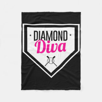 Diamond Diva Softll Sports Sell Team Mvp Tee  Fleece Blanket