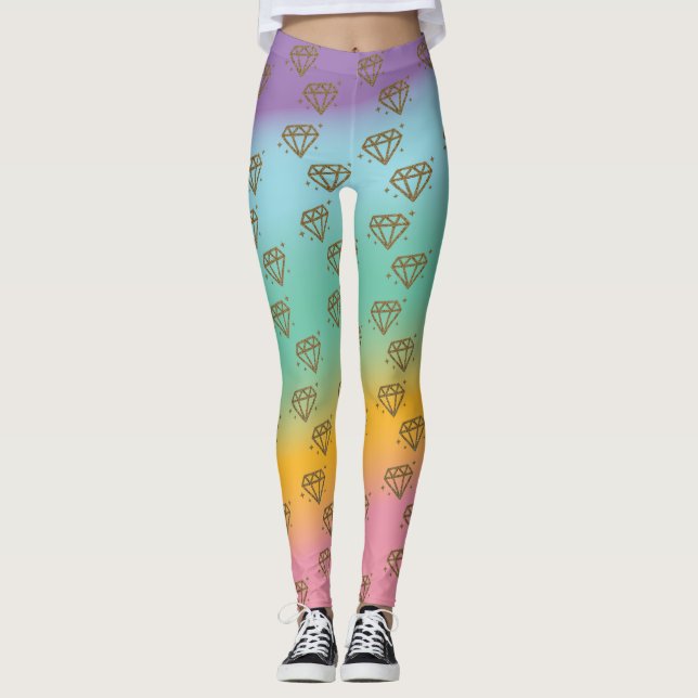 Diamond Doll Rainbow Leggings (Front)