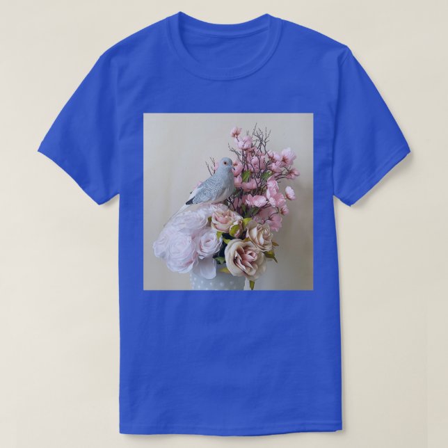 Diamond Dove on flowers T-Shirt (Design Front)