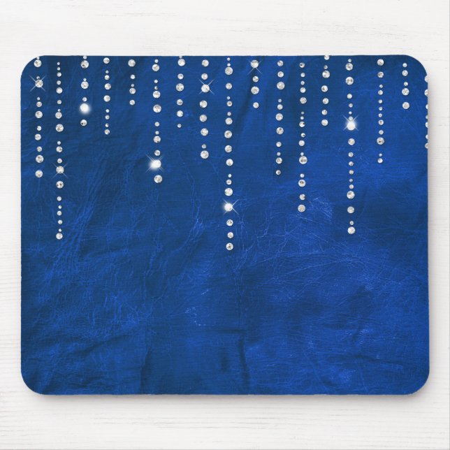 diamond drip on leather mouse mat (Front)