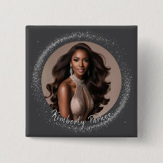 Diamond Dust Pageant Button