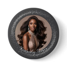 Diamond Dust Pageant Button