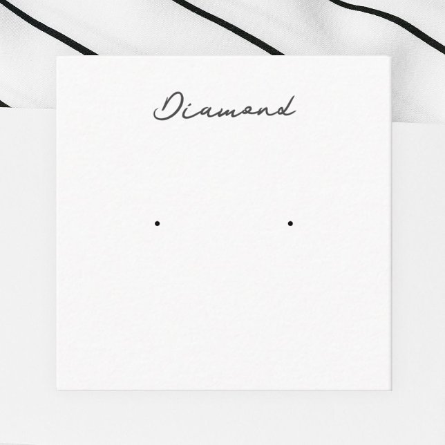 Diamond Earring Jewellery Display Card (Creator Uploaded)