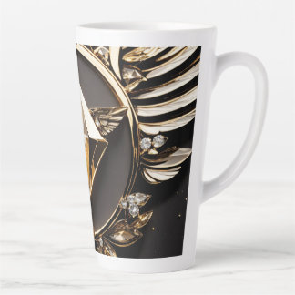 **"Diamond Elegance: Luxe Latte Mug"** Latte Mug