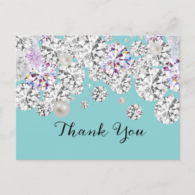 Diamond elegant thank you card (Front)