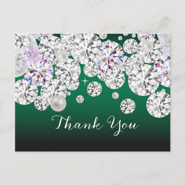 Diamond elegant thank you card (Front)