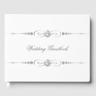 Diamond Embellishment Wedding Guest Book