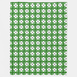 Diamond & Emerald Gemstone Art, Green Fleece Blanket