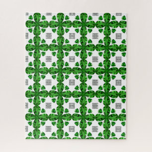 Diamond & Emerald Gemstone Art, Green Jigsaw Puzzle