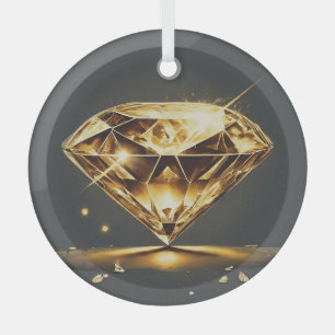 Diamond-Encrusted Glass Tree Decoration