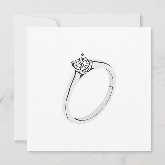 Diamond Engagement Ring Invitation (Front)