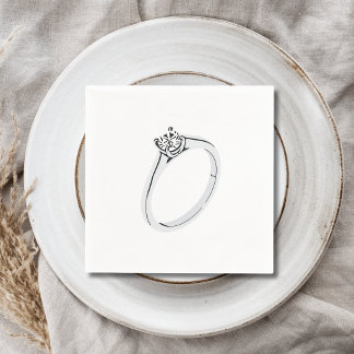 Diamond Engagement Ring Napkin