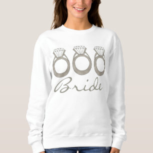 Diamond Engagement Ring Wedding BRIDE Sweatshirt