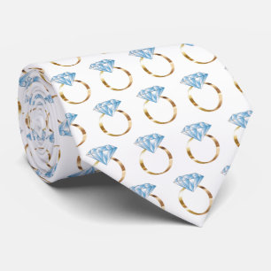 Diamond Engagement Wedding Ring Pattern Tie