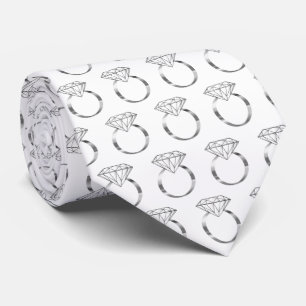 Diamond Engagement Wedding Silver Ring Pattern Tie