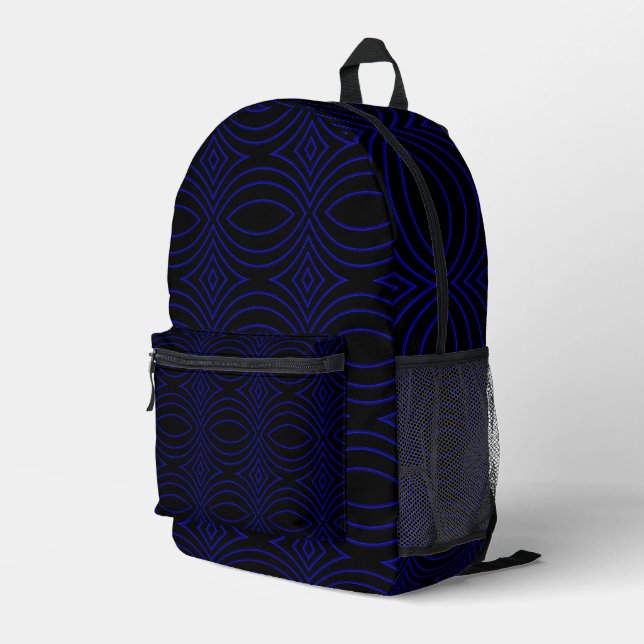 Diamond Eyes Modern Pop Art Abstract  Printed Backpack (Back Corner Right)