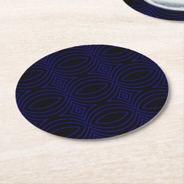 Diamond Eyes Modern Pop Art Abstract  Round Paper Coaster (Angled)