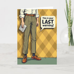 Diamond Fathers Day Warning Card