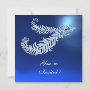 DIAMOND FEATHERS  , Blue Sapphire Invitation