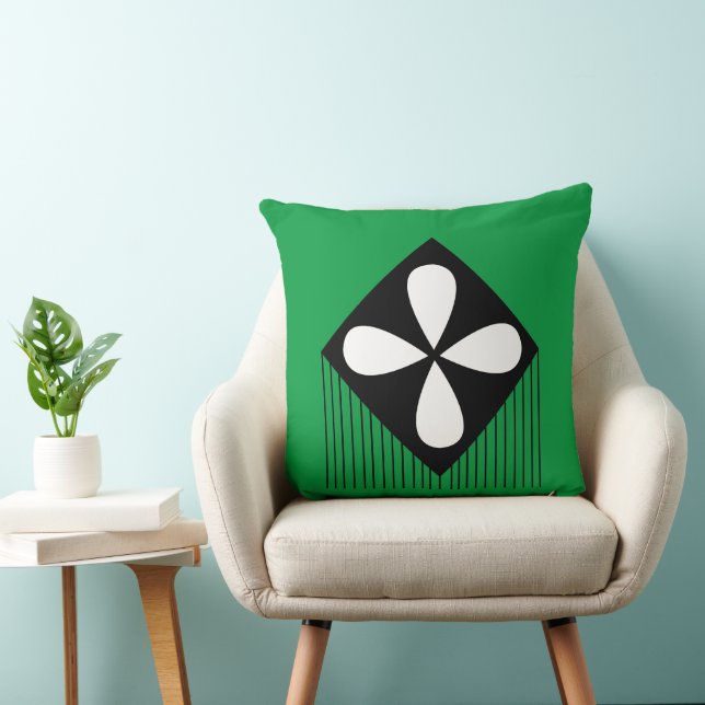 Diamond Floral Geometric Pattern Cushion (Chair)
