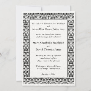 Diamond Flower Wedding Invitation