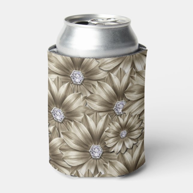 Diamond Flowers Can Cooler (Can Front)