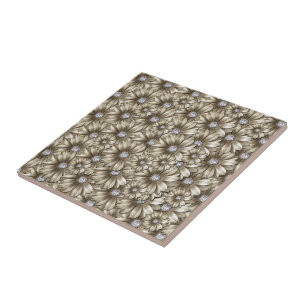 Diamond Flowers Ceramic Tile - Luxury