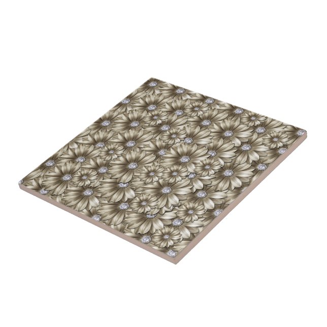 Diamond Flowers Ceramic Tile - Luxury (Side)