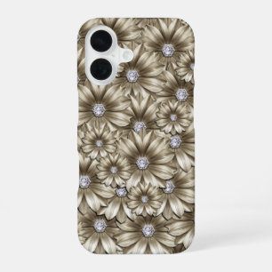 Diamond Flowers Gemstone iPhone Case