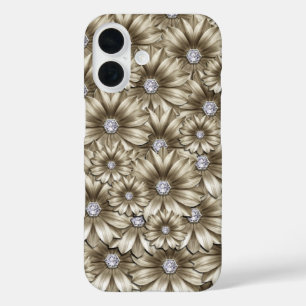 Diamond Flowers Gemstone iPhone Case
