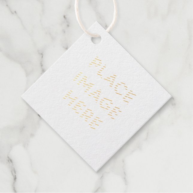 Diamond Foil Favour Tags (Front)