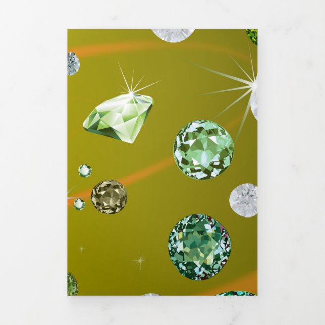 Diamond Galaxy 10 Tri-Fold Holiday Card (Cover)
