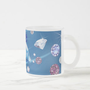 Diamond Galaxy 12 Frosted Glass Coffee Mug