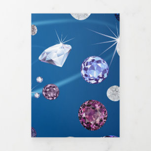 Diamond Galaxy 12 Tri-Fold Holiday Card