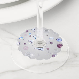 Diamond Galaxy 3 Wine Glass Tag