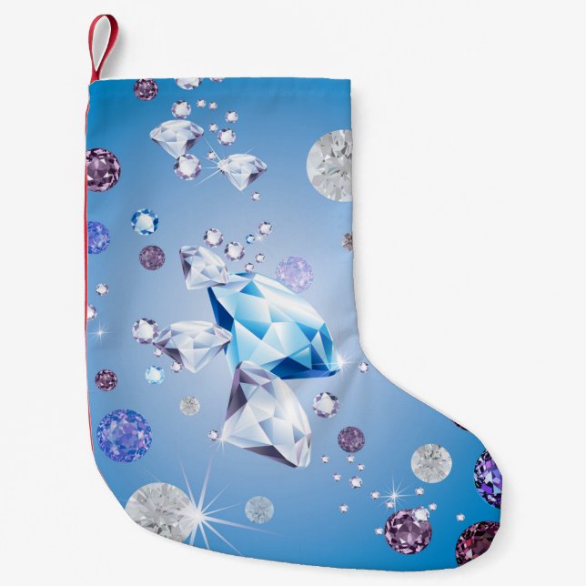 Diamond Galaxy 4 Small Christmas Stocking (Front)