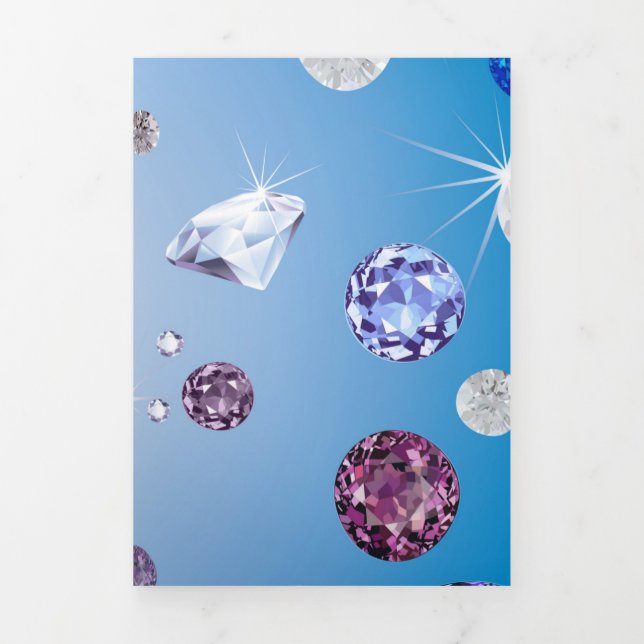 Diamond Galaxy 4 Tri-Fold Holiday Card (Cover)
