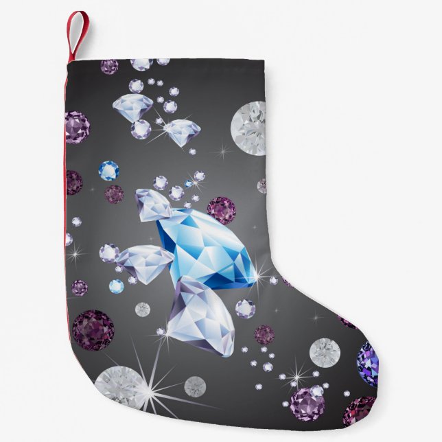 Diamond Galaxy 5 Small Christmas Stocking (Front)
