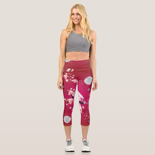 Diamond Galaxy 6 Capri Leggings (Front)